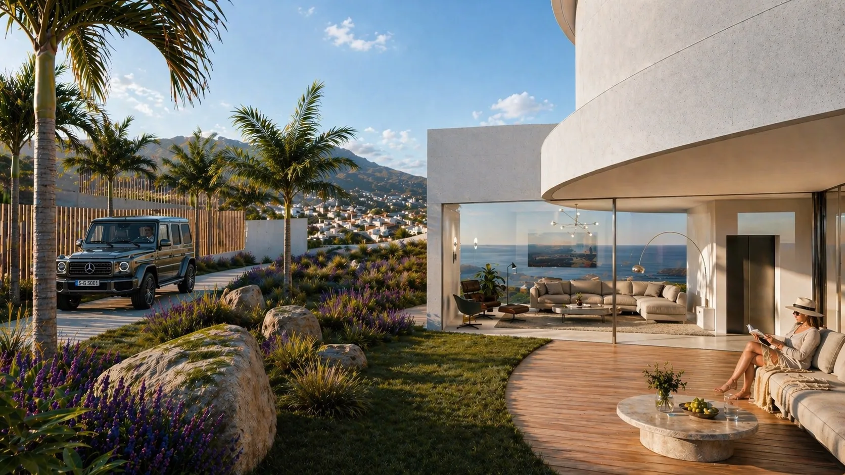 Villa Infinity arrival garden